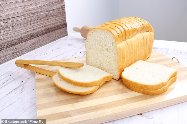 White bread contains about 2.8g of sugar and 0.72g of salt in two slices, only 2g of fiber and 7g of protein